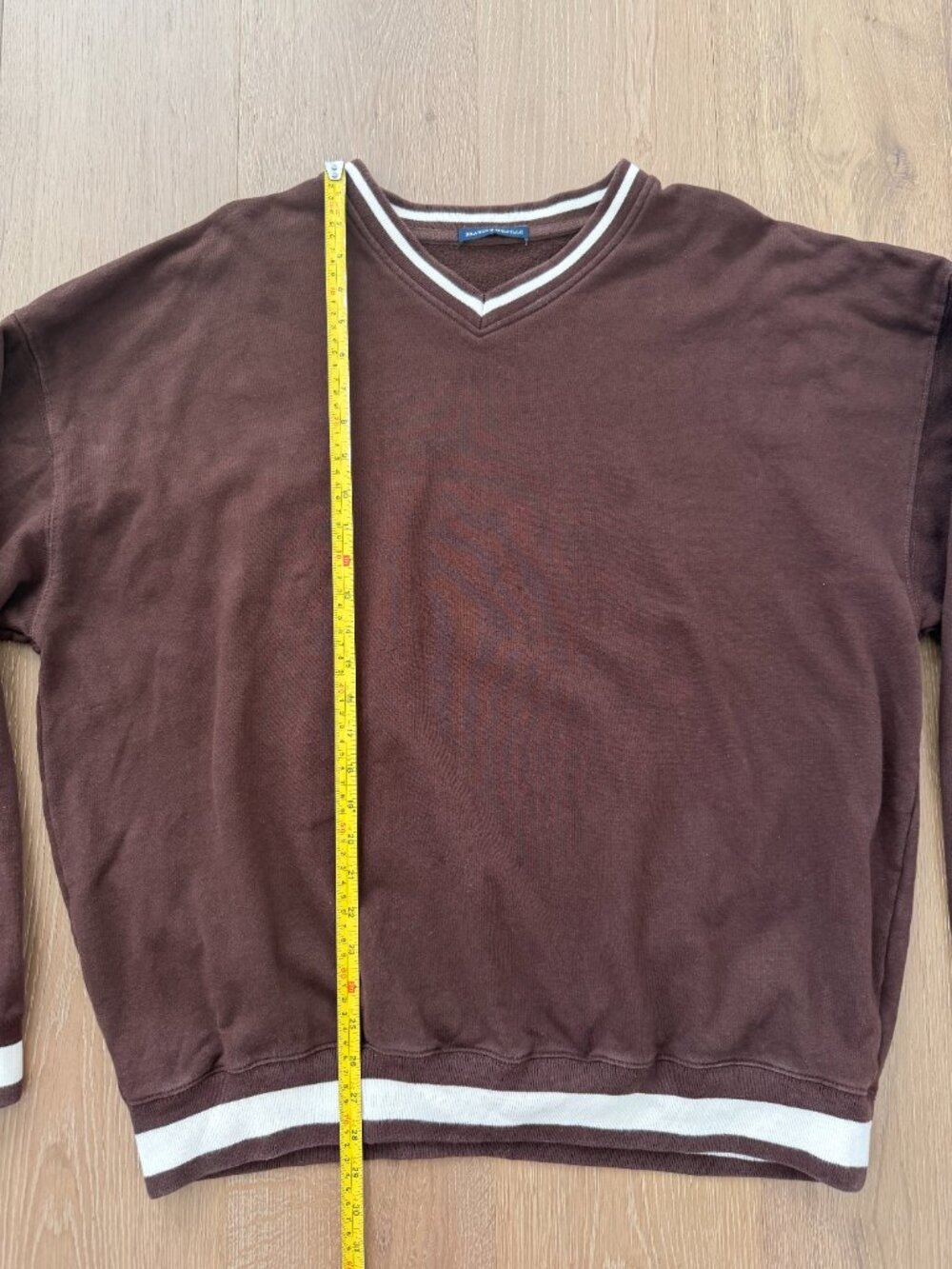 Brandy Melville Sweatshirt Womens Medium Brown Erica Off White Cream Shirt - Picture 7 of 14